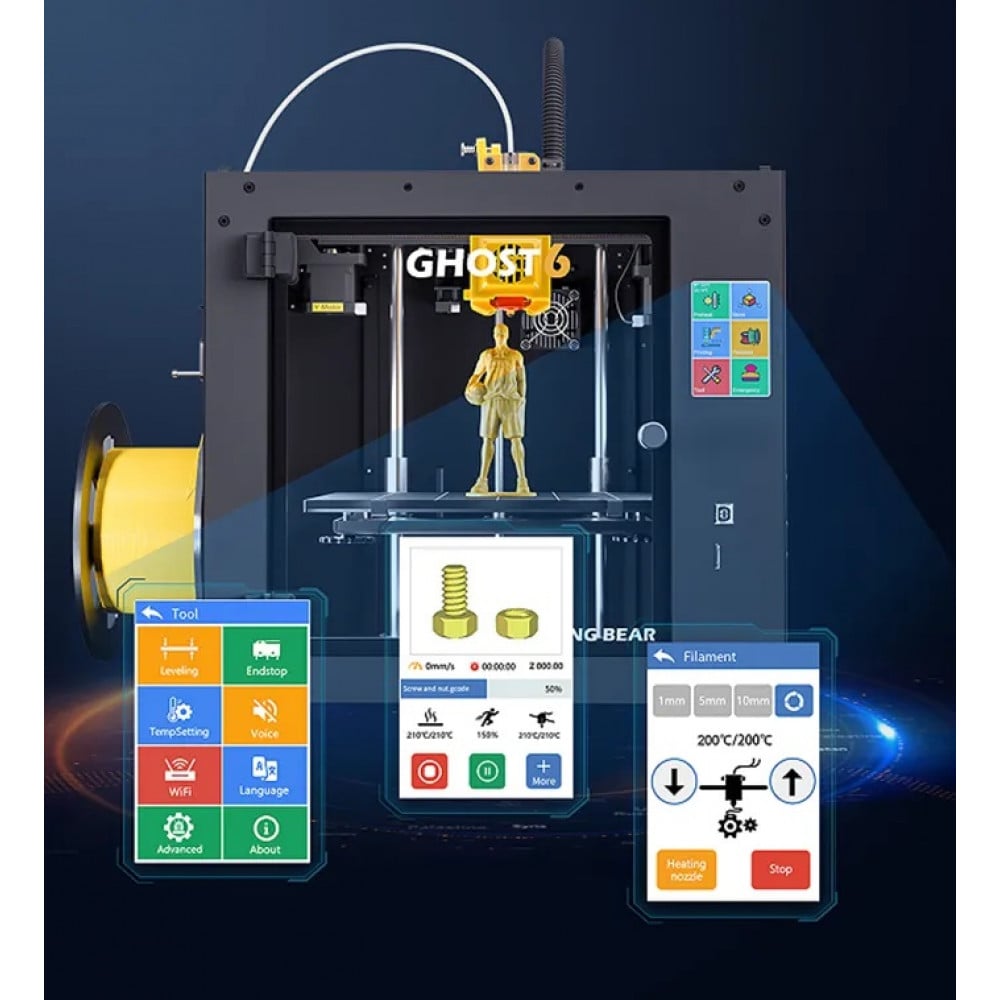 Ghost 6 3D printer FlyingBear buy affordable with closed working chamber